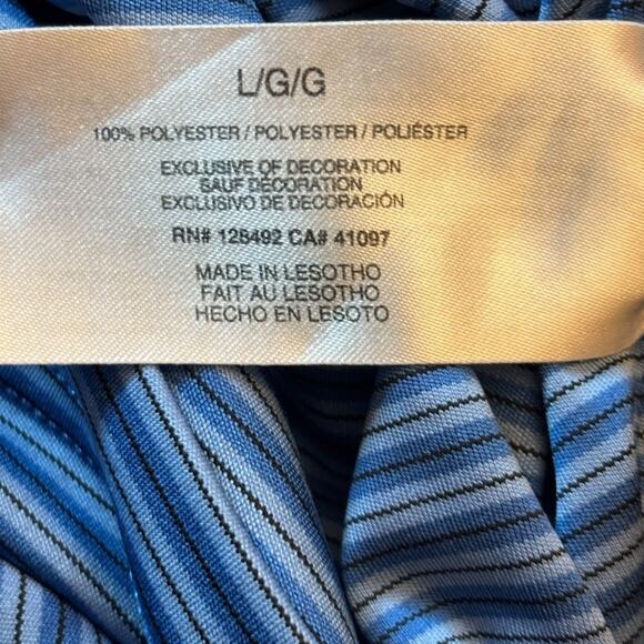 Greg Norman Collection ML75 Stripe Men's Polo Shirt Size Large - Picture 7 of 7